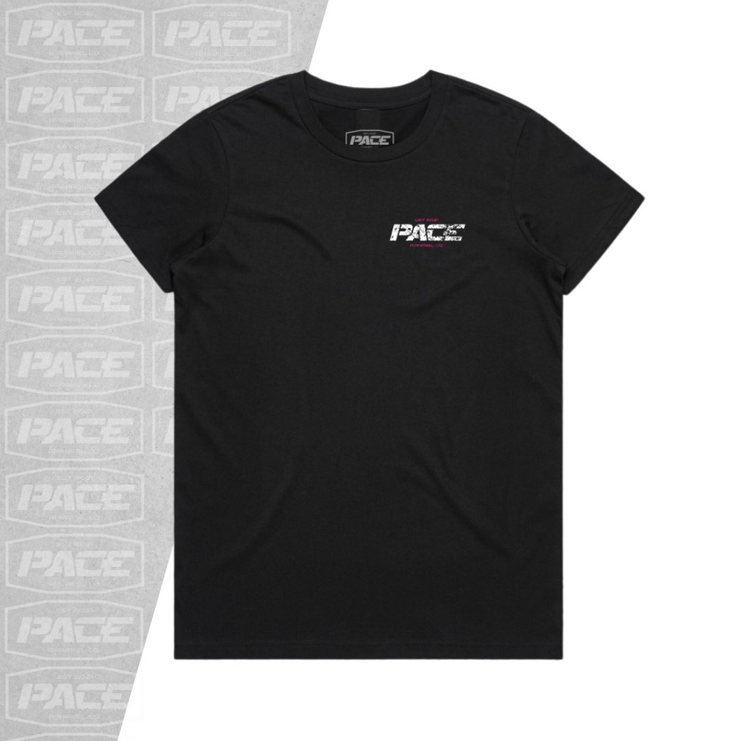 PACE // Ladies Jagged Tee - Black