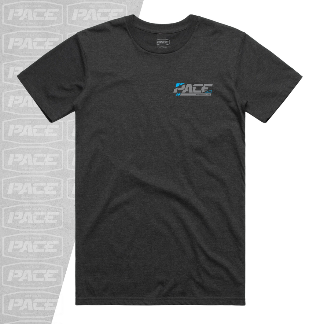 PACE // Slash Tee - Grey & Blue